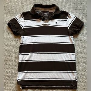 Duck Head‎ Polo Shirt Mens L Brown White Duck Logo Short Sleeve Casual